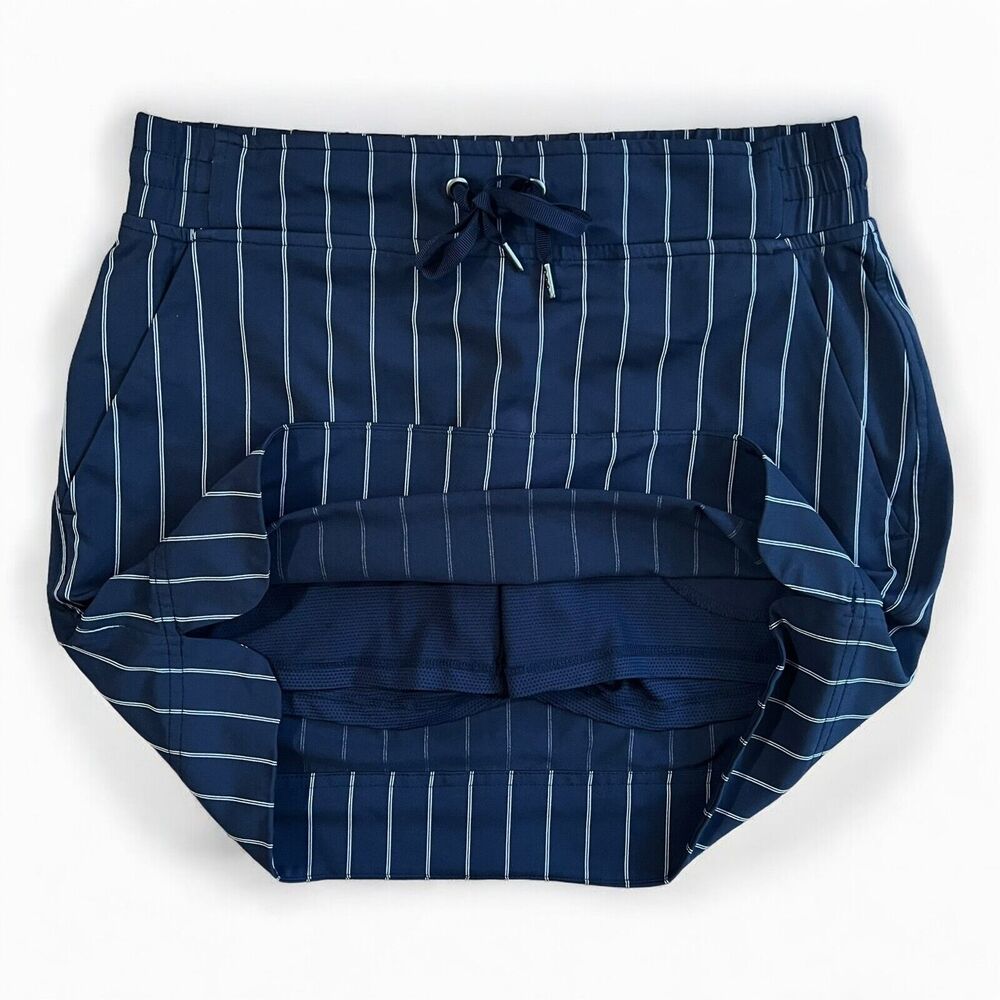 Athleta Midtown Skort Navy Blue White Pinstripe Tennis Golf Athletic Size 2 - Picture 6 of 10